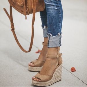 NEW Camel Espadrille Wedges.